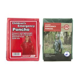 Children's Emergency Poncho (Red)