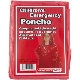 Children's Emergency Poncho (Green)