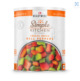 Simple Kitchen Dehydrated Red & Green Bell Peppers - 153 Serving Can