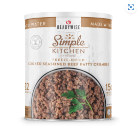 10Simple Kitchen FD Seasoned Beef Patty Crumbles - 22 Serving Can