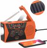 Emergency Hand Crank Radio with LED Flashlight for Emergency, Portable Weather Radio with 2000mAh Power Bank Phone Charger, USB Charged & Solar Power