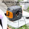 320W Portable Power Station;  Flashfish 292Wh 80000mAh Solar Generator Backup Power With AC/DC/100W PD Type-c/QC3.0/Wireless Charger /Flashlight;  CPA