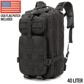 XG-MB40 - Large Tactical Backpack Survival Assault Bag 40 Liter (Option: Black)