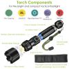 Tactical LED Flashlight Zoomable Rechargeable Search Light Torch