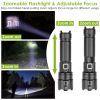 Tactical LED Flashlight Zoomable Rechargeable Search Light Torch