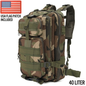 XG-MB40 - Large Tactical Backpack Survival Assault Bag 40 Liter (Option: Jungle Camo)