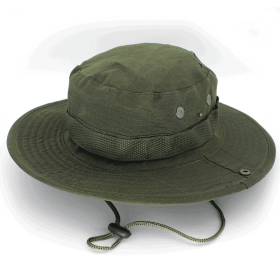 Military Wide Brim Boonie Bucket Hat (Option: Army green)