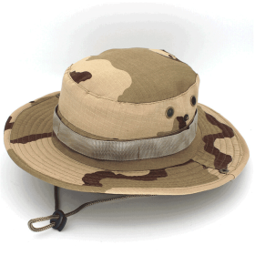 Military Wide Brim Boonie Bucket Hat (Option: Light Khaki Camo)