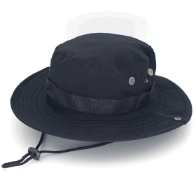 Military Wide Brim Boonie Bucket Hat (Option: Navy)