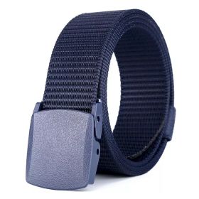 Adjustable Nylon Belt with Plastic Buckle (Option: Navy)