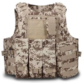 Military Tactical Plate Carrier Vest (Option: Desert ACU)